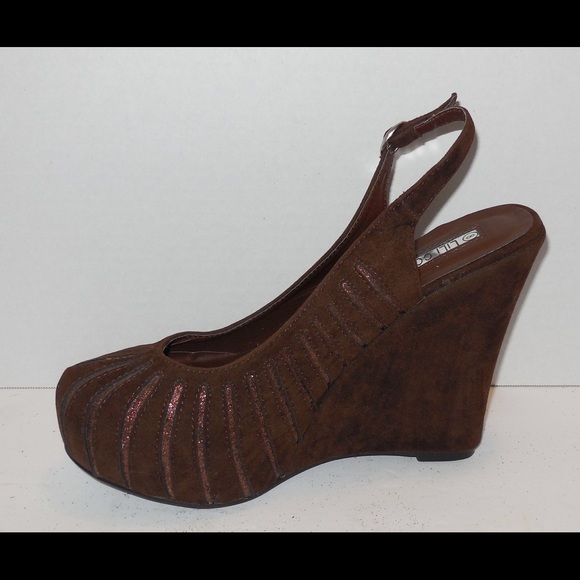 Lili collection brown heels sz 8 - Picture 4 of 8